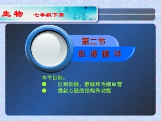 上课用：《血液循环》第一课时