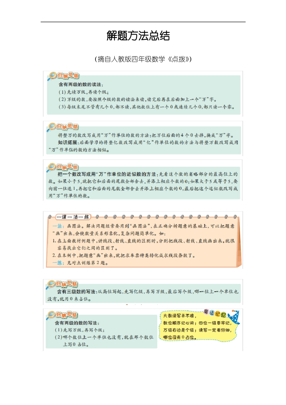 四年级数学解题技巧总结_第1页