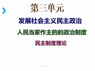 综合探究-中国发展进步的政治制度保障
