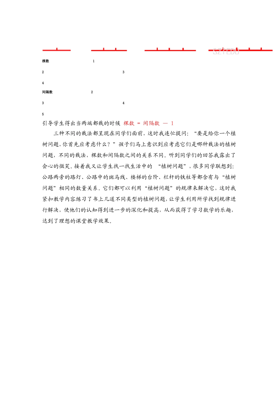 “植树问题”课后反思_第2页