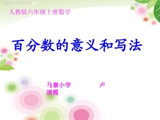 百分数的意义和写法