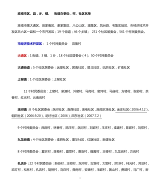 乡镇(街道办事处)、村(社区)名称 