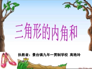 人教2011版小学数学四年级三角形内角和课件-(4)