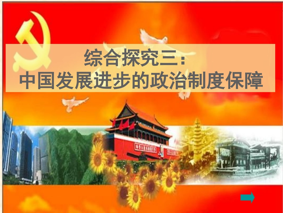 综合探究-中国发展进步的政治制度保障-(3)_第1页