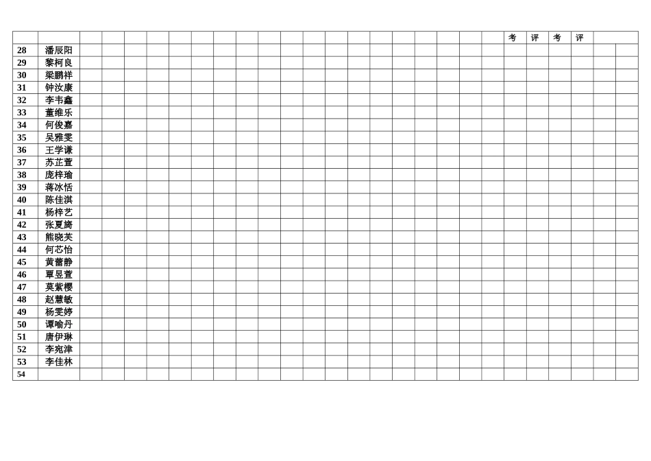 101成绩登记表_第2页