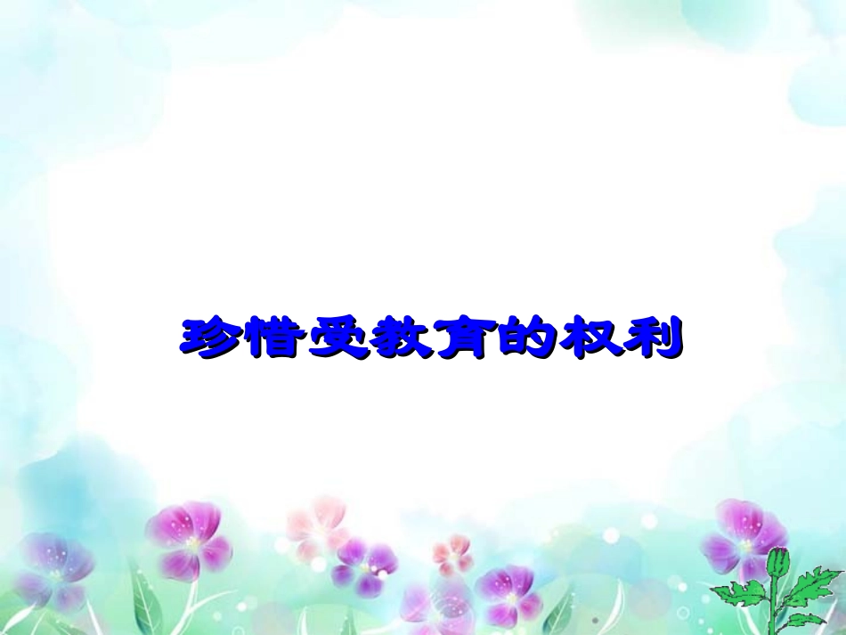 珍惜受教育的权利湘教版_第3页