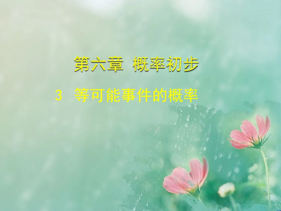 等可能事件的概率.3-等可能事件的概率(1)_第1页