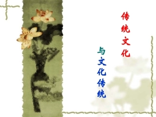传统文化与文化传统
