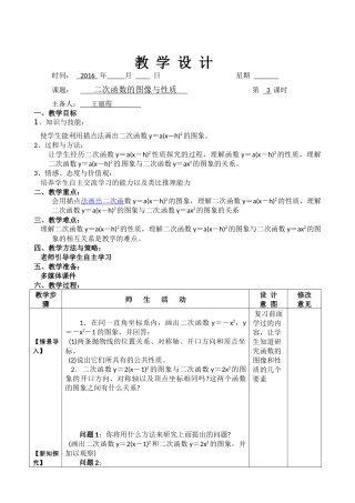 二次函数y=a(x-h)2