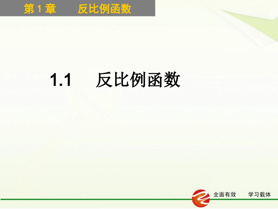 1.1-反比例函数(11)_第1页