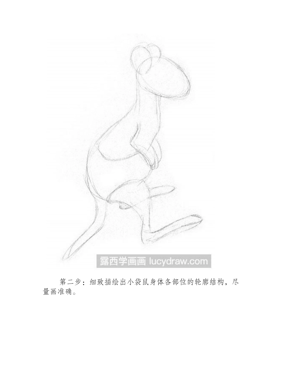 素描小袋鼠的绘制方法素描教程_第2页