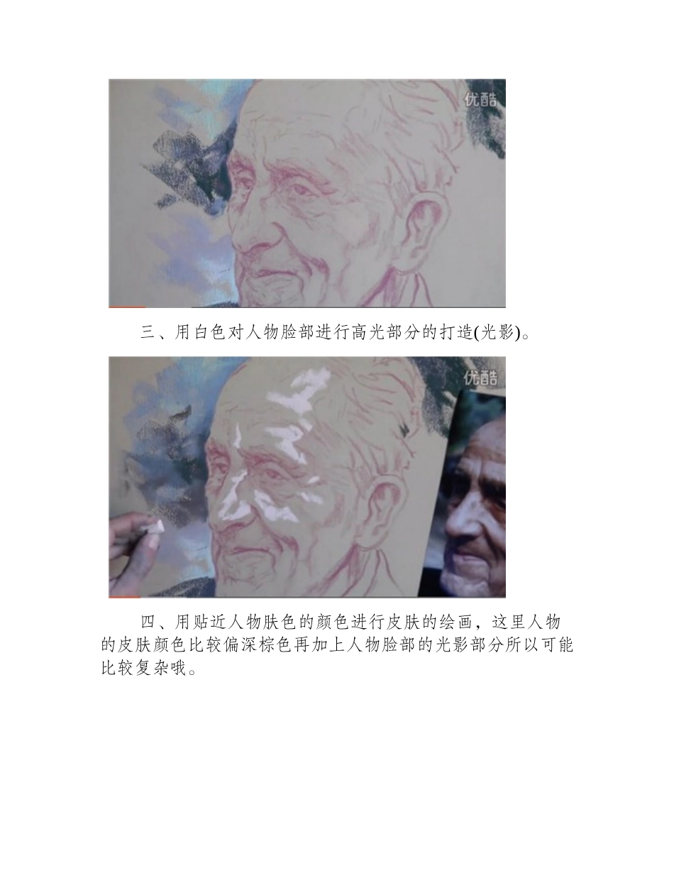色粉画入门：色粉画人物头像视频教程色粉画教程3_第2页