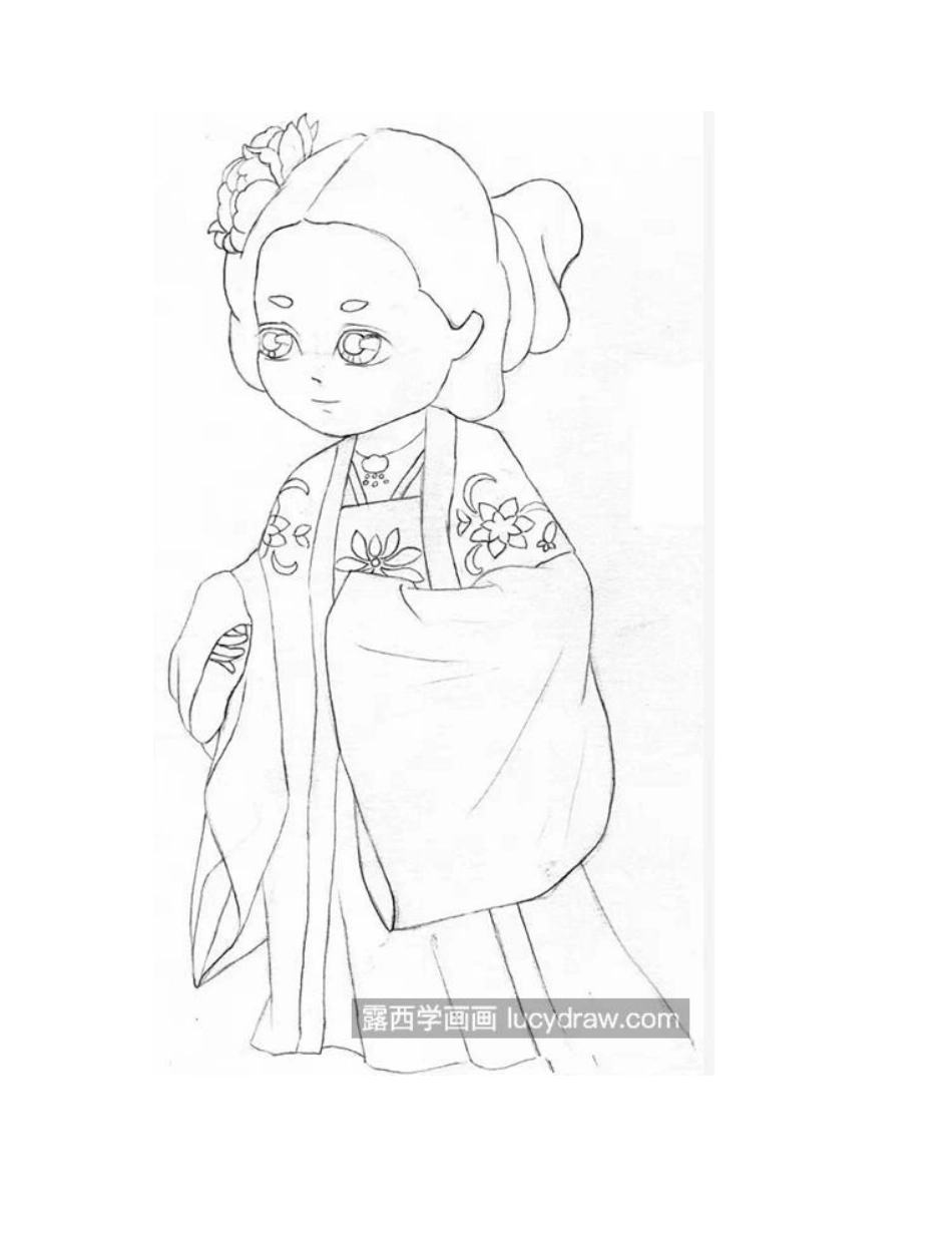 唐朝仕女怎么画_Q版彩铅人物绘画方法是什么_彩铅画教程_第2页