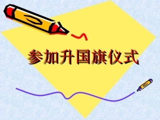 参加升国旗仪式