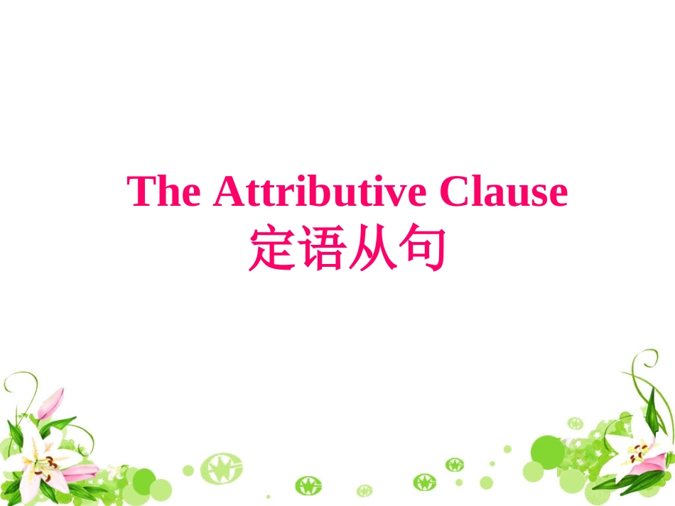 定语从句(1)_第1页