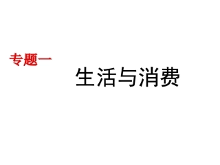 2016届政治高考生活与消费