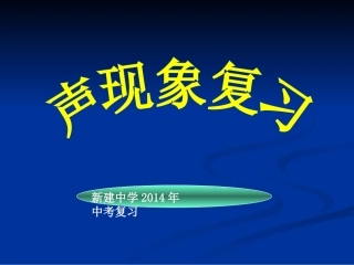 声现象复习之知识点