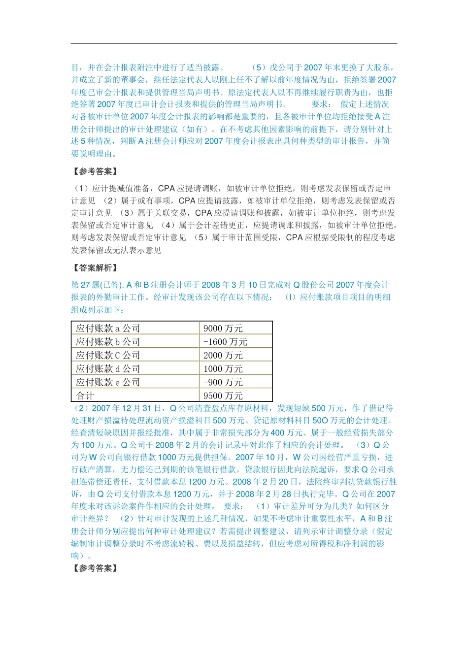 审计案例分析案例网上作业参考_第3页