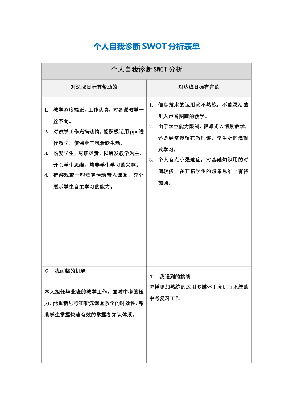 个人自我诊断_第1页