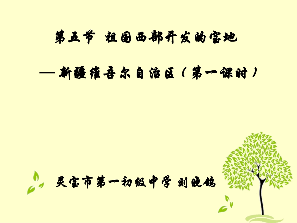 第五节祖国西部开发的宝地——新疆维吾尔自治区_第2页