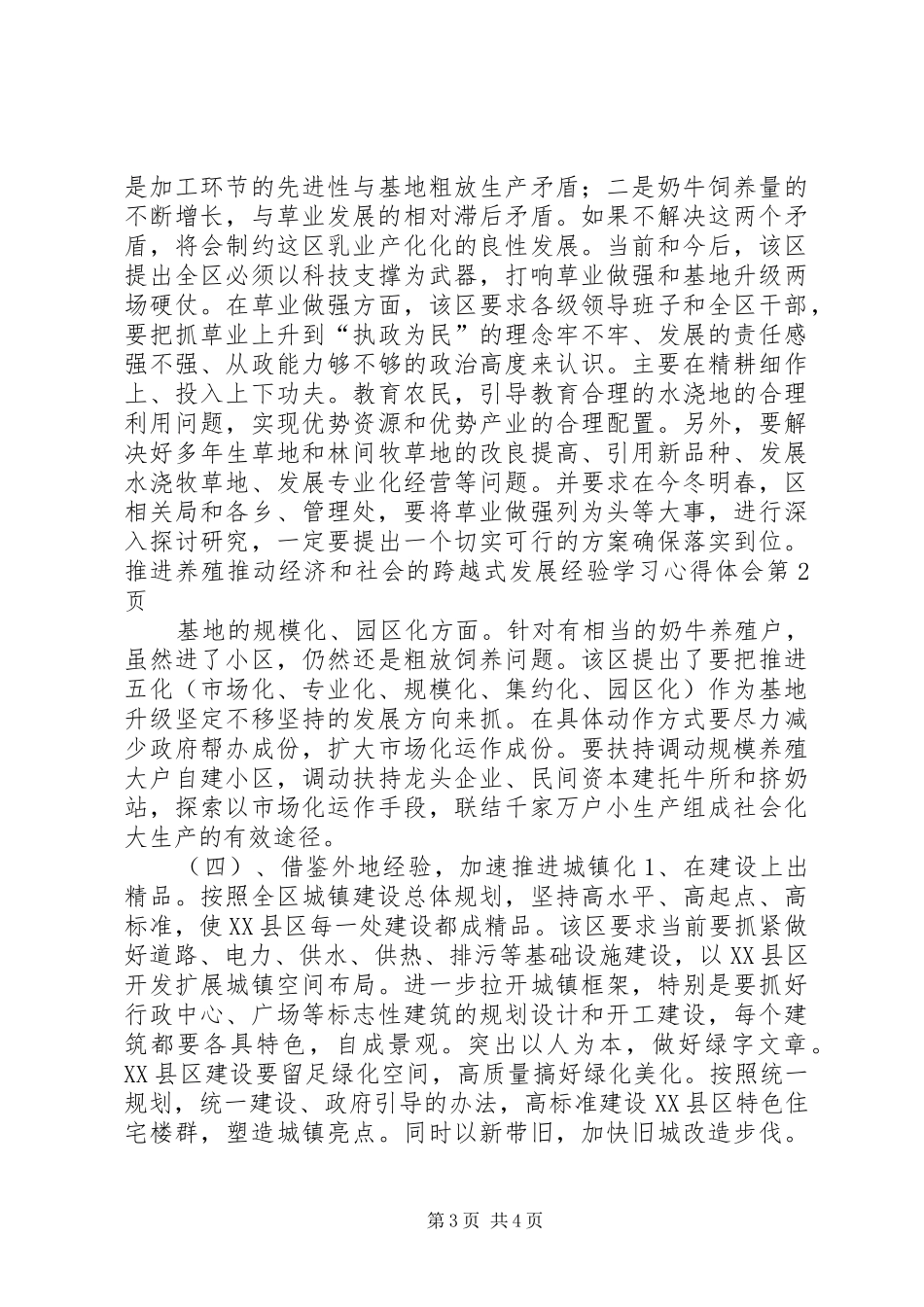 推动经济和社会的跨越式发展经验学习心得体会 _第3页