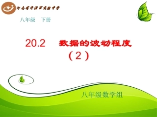 20.2数据的波动程度(2)