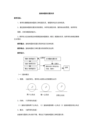 直线与圆位置关系
