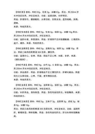 (完整版)养生茶配方大全