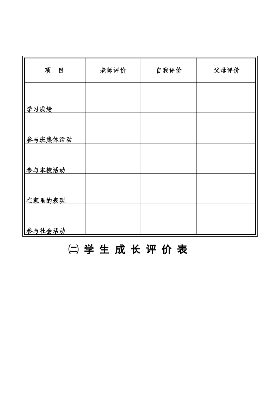 学生成长记载表_第2页