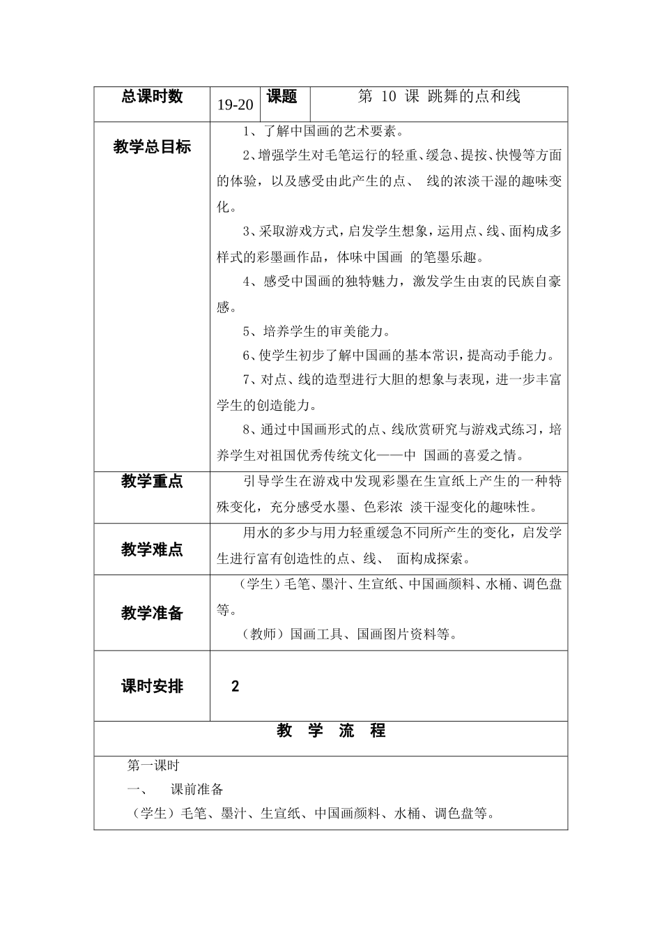 美术教案---10、跳舞的点和线_第1页