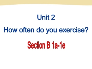 Howoftendoyouexercise