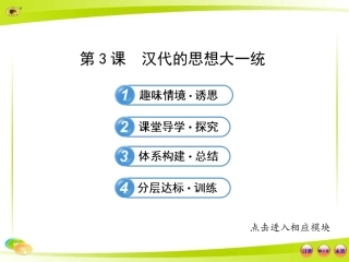 【讲练通】2015版高中历史配套课件：1.3汉代的思想大一统(岳麓版·必修3)