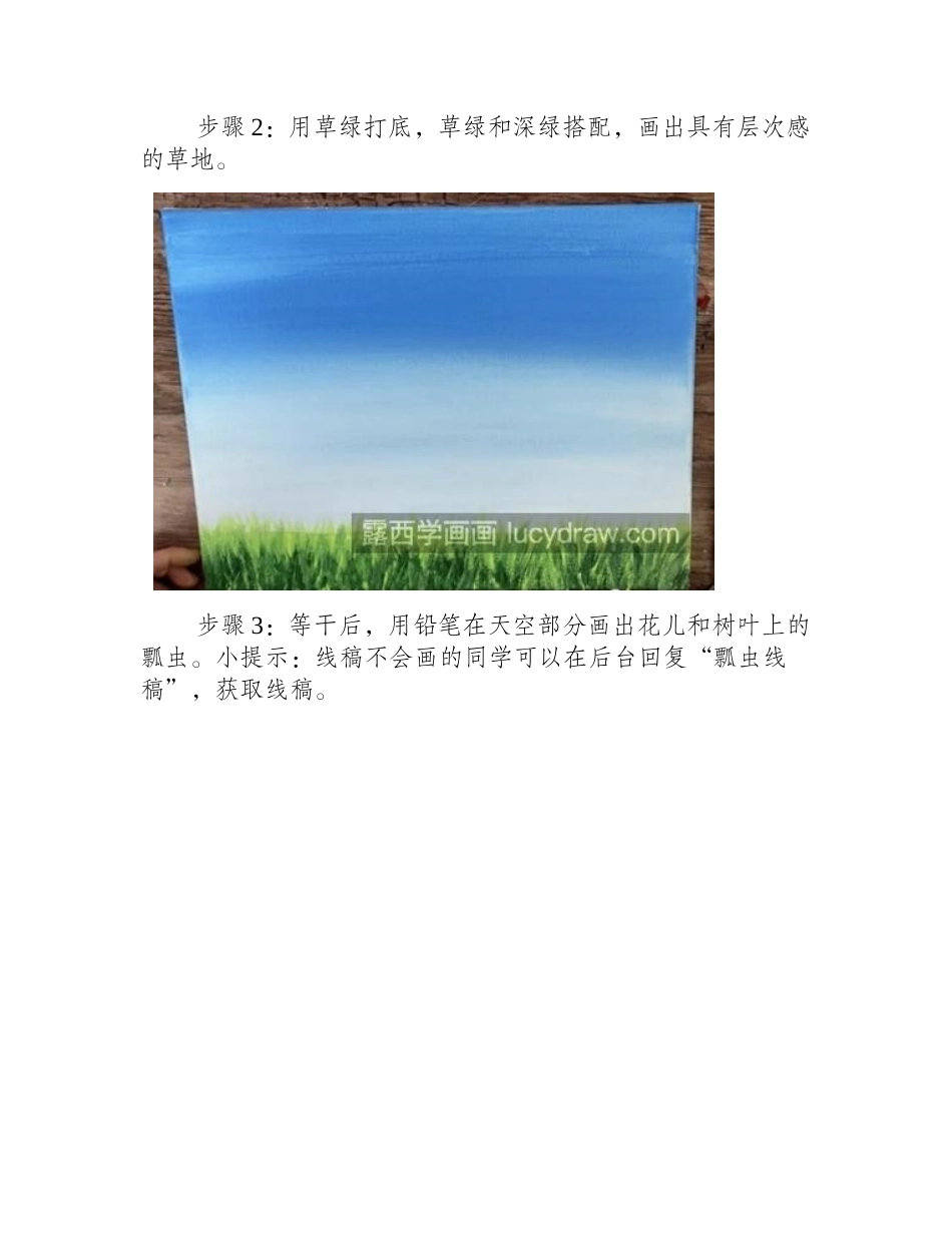 七星瓢虫怎么画_草丛中的瓢虫绘画步骤有哪些_儿童画教程_第2页