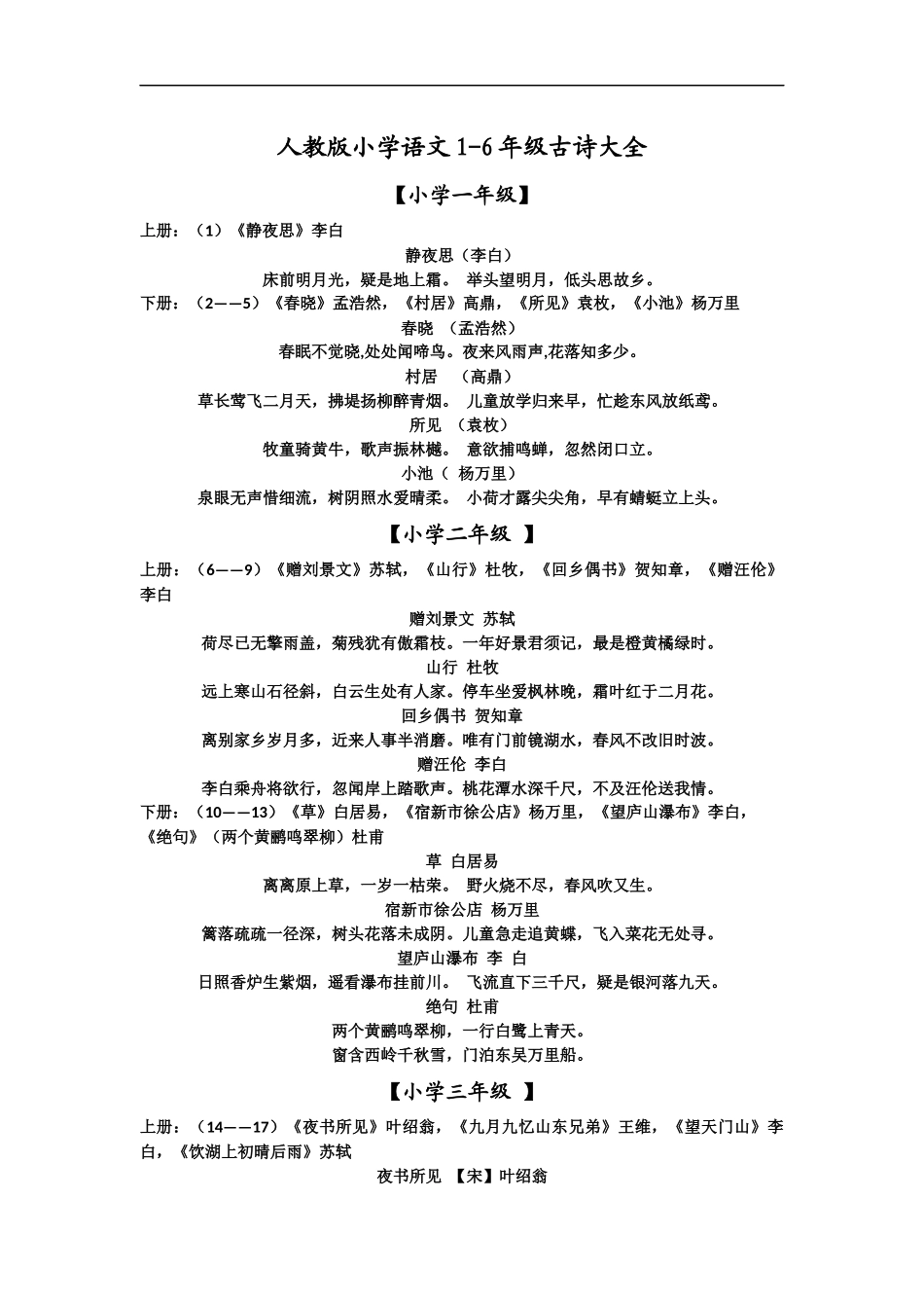 2015——2016学年度六年级毕业班归类复习资料二_第1页