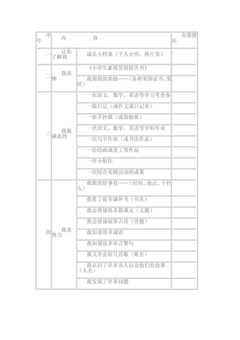 小学生成长记录袋_第2页
