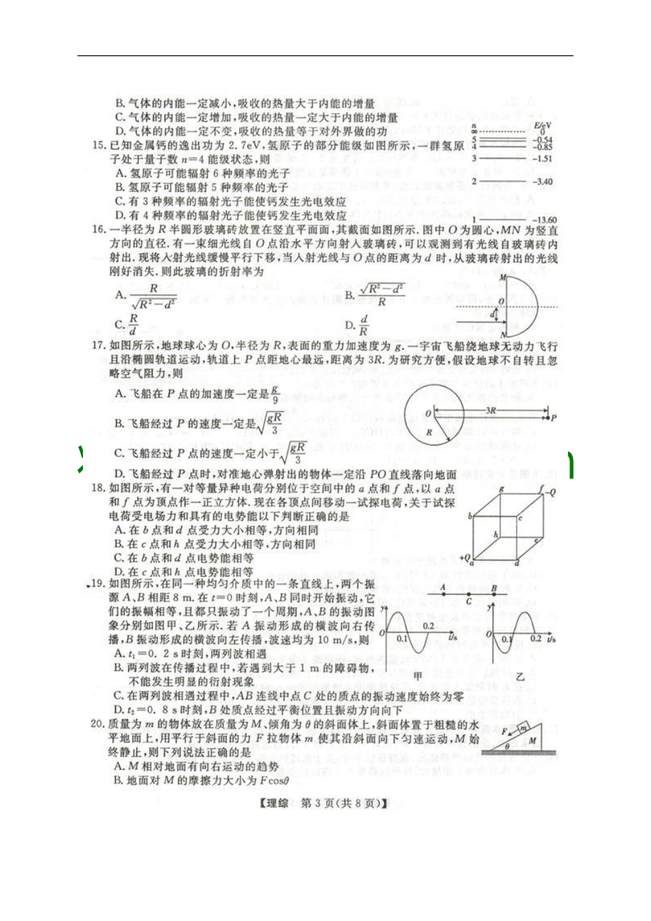 2012年南宁市三模理科综合试题及答案_第3页
