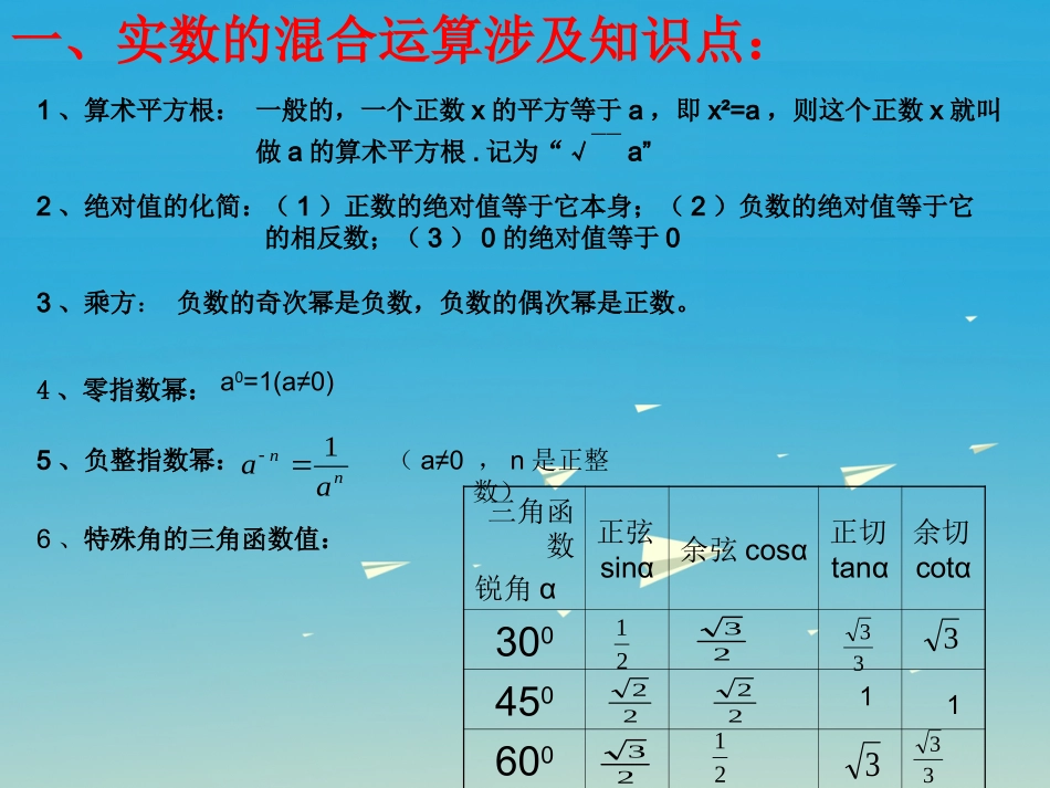 中考冲刺训练(计算、化简)_第3页