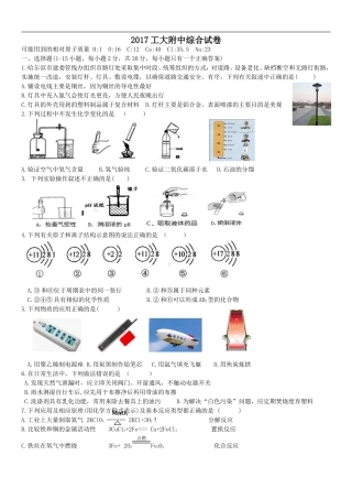 2017工大附中化学综合试卷