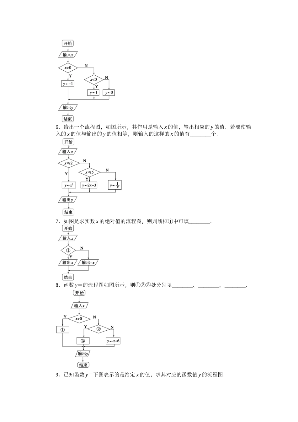 2015苏教版必修三第1章-算法初步作业题及答案解析12套第1章-算法初步-1.2.2_第2页