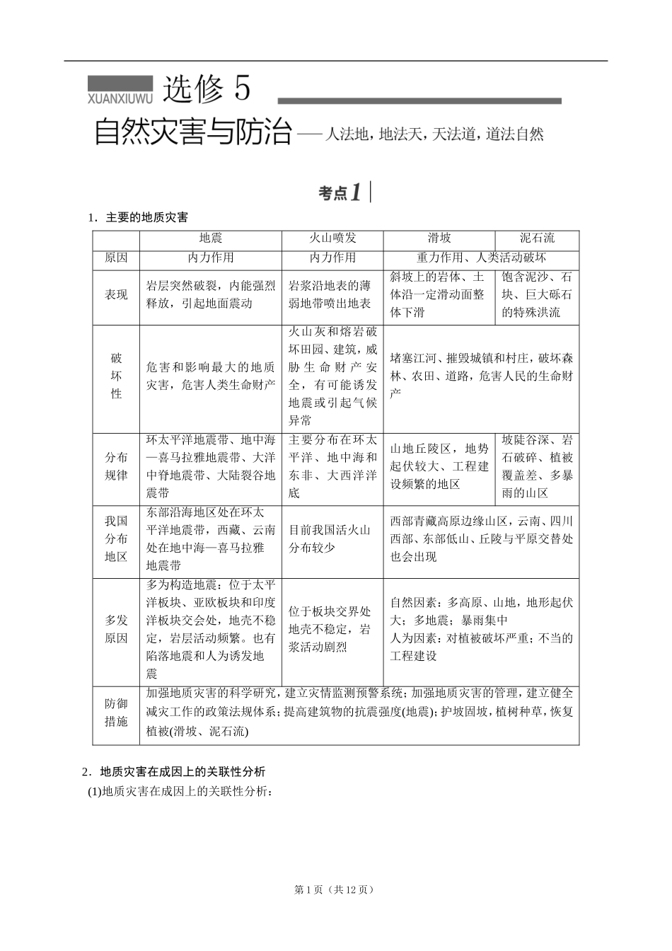 选修5-自然灾害与防治-改_第1页