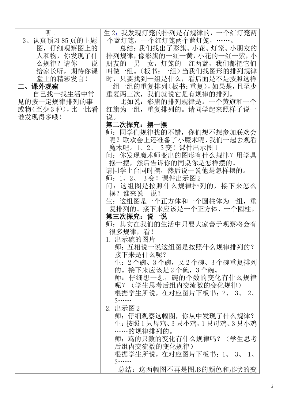 找规律教学设计_第2页