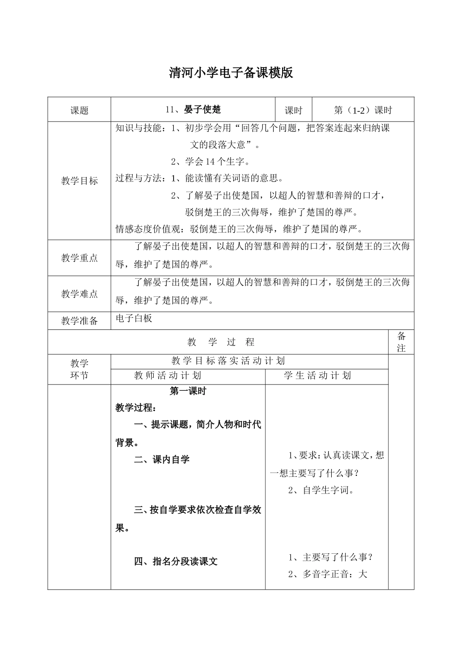 11、晏子使楚_第1页