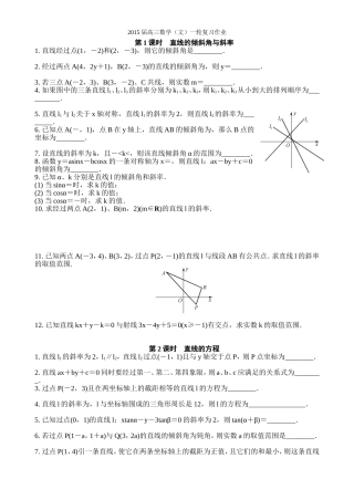 第1、2课时-直线的倾斜角与斜率