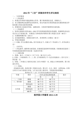 2012三好评选规则