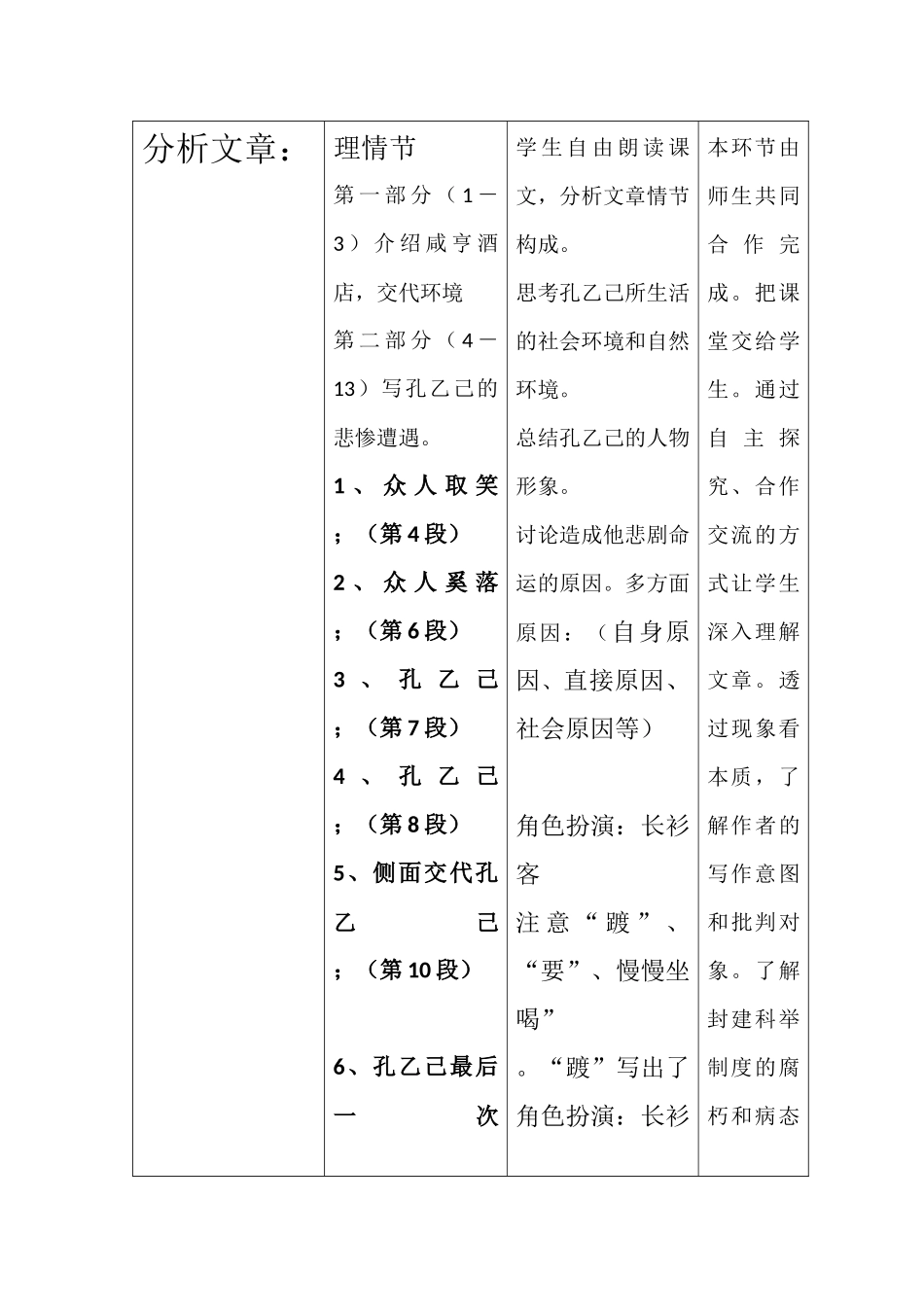 孔乙己教学设计_第3页