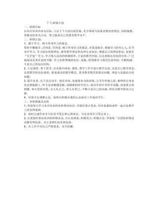 个人研修计划-(4)