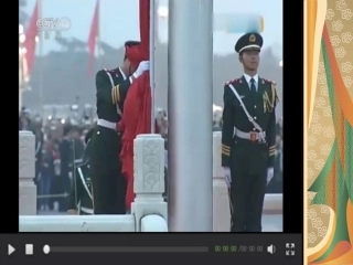 明天会更好红旗飘飘四季花雨