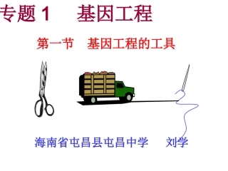 1.基因工程的工具