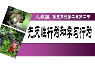 第二节-先天性行为和学习行为