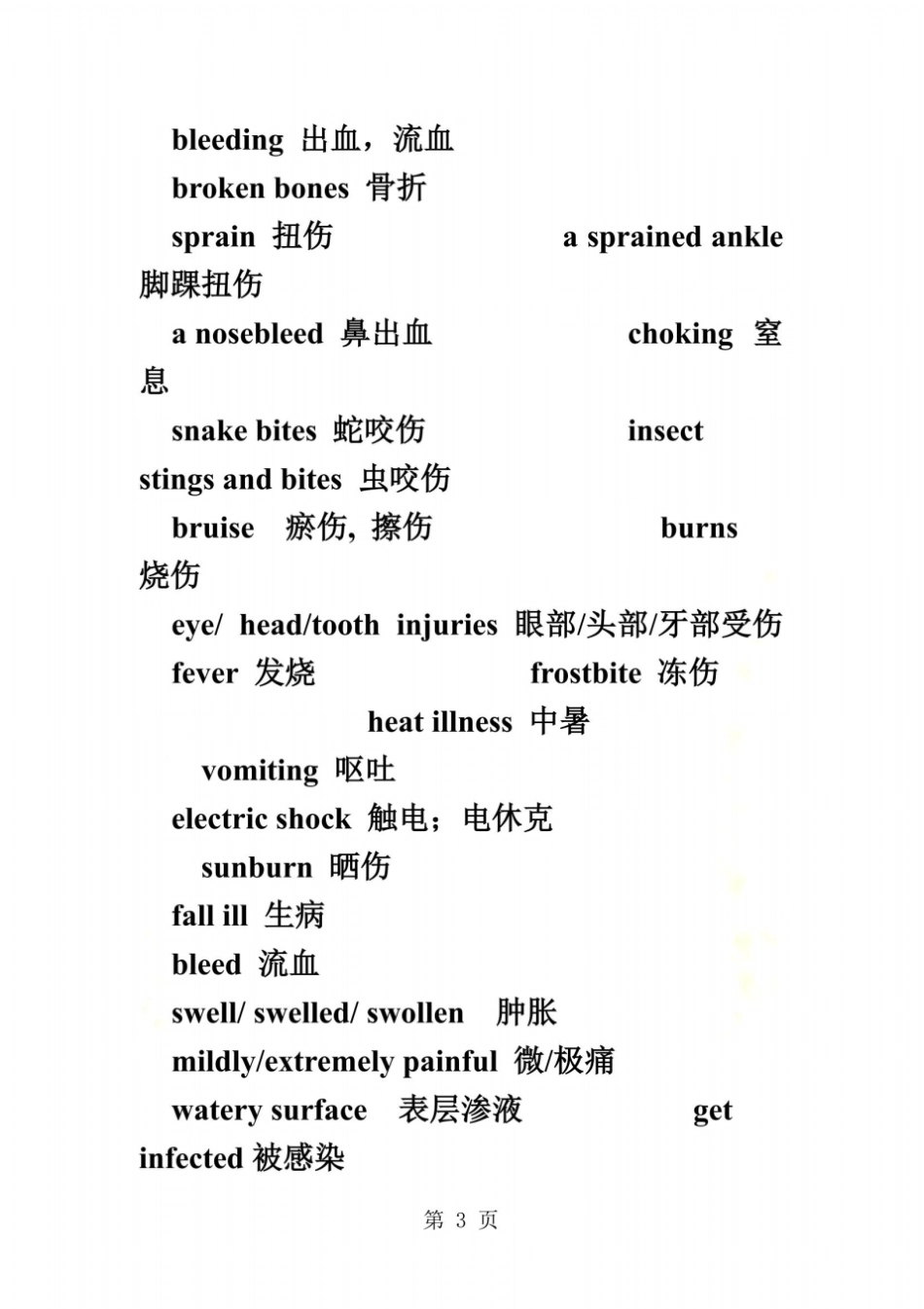 Unit5Firstaid话题语言应用——急救知识讲解_第3页